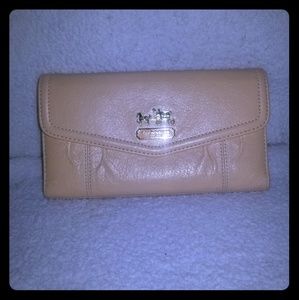 Coach tri fold wallet with check book holder